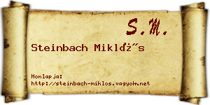 Steinbach Miklós névjegykártya